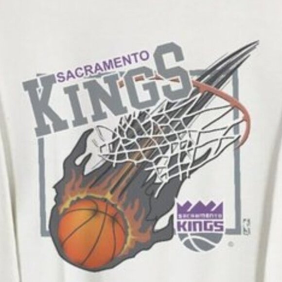 Vtg 90s Sacramento Kings Basketball Logo Sweatshirt, NBA Sacramento Kings - Picture 2 of 4